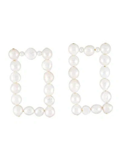 Pre-owned Cult Gaia Pearl Dita Drop Earrings In Multi
