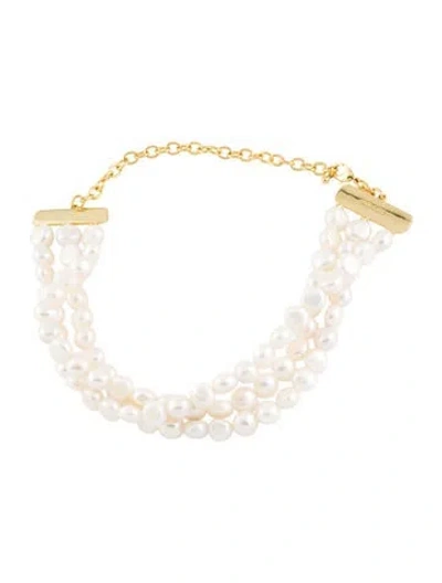 Pre-owned Cult Gaia Pearl Nora Choker, 18" In Multi