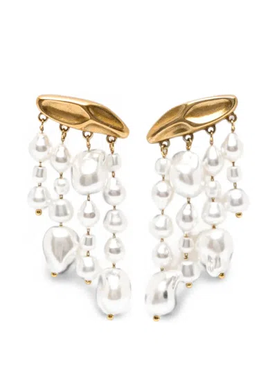 Cult Gaia Pearl-drop Earrings In Gold