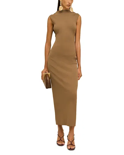 Cult Gaia Perila Embellished Back Dress In Brown