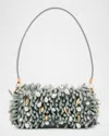 Cult Gaia Perla Beaded Leather Clutch Bag