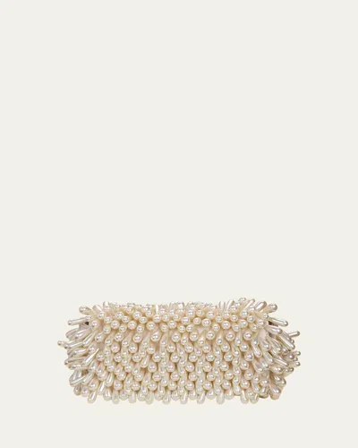 Cult Gaia Perla Pearly Beaded Shoulder Bag