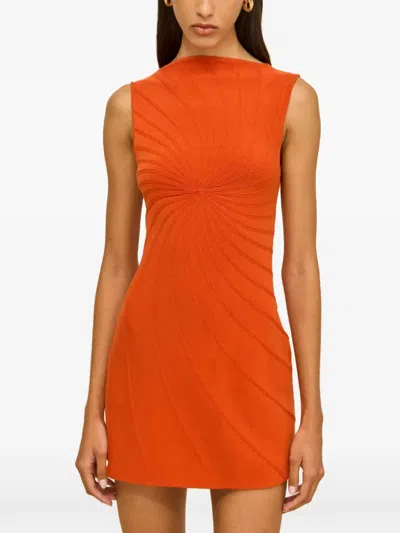 Cult Gaia Philippa Knit Dress In Orange