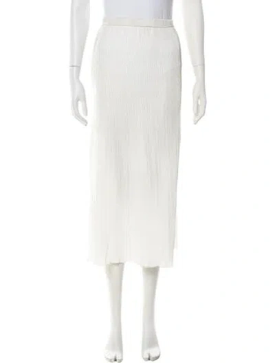 Pre-owned Cult Gaia Pleated Accents Midi Length Skirt In Neutral
