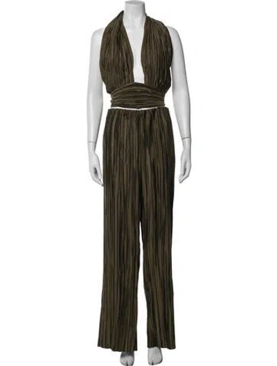 Pre-owned Cult Gaia Pleated Accents Pantsuit W/ Tags In Green