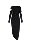 Cult Gaia Kumasi Long-sleeve Cutout Sequin Gown In Black