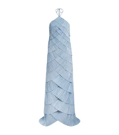 Cult Gaia Pleated Halterneck Marsla Maxi Dress In Multi