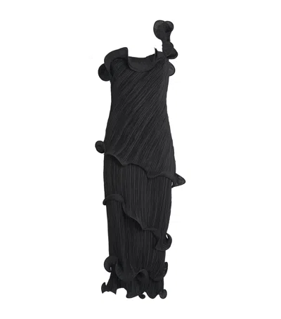 Cult Gaia Pleated Payton Gown In Black