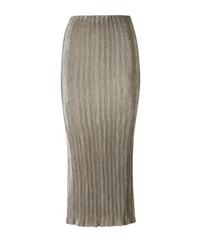 Cult Gaia Pleated Skirt In Brown