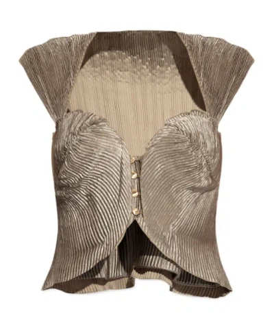 Cult Gaia Pleated Top In Nude | ModeSens