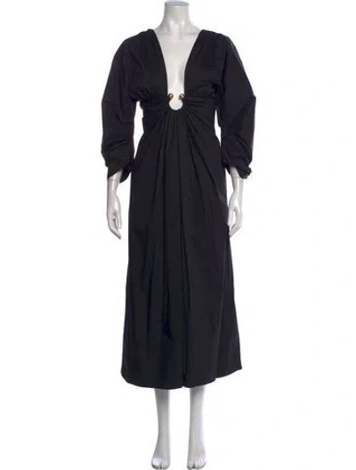 Pre-owned Cult Gaia Plunge Neckline Long Dress W/ Tags In Black