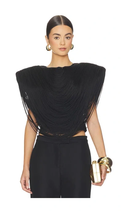 Cult Gaia Porto Top In Black