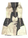 Cult Gaia Portrait-print Strapless Mini Dress In Multi
