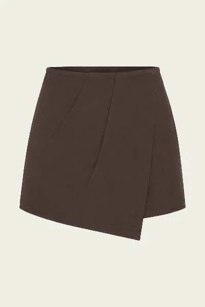 Cult Gaia Posey Skort In Luwak In Black
