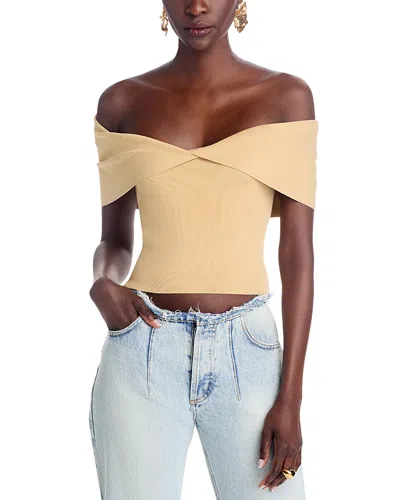 Cult Gaia Prescott Knit Top In Beach