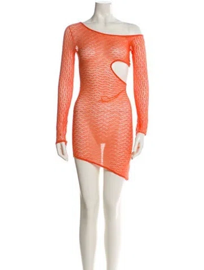 Pre-owned Cult Gaia Printed Mini Dress In Orange