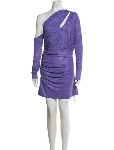 Pre-owned Cult Gaia Printed Mini Dress In Purple