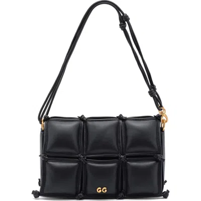 Cult Gaia Prue Patchwork Leather Crossbody Bag In Black