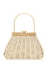 Cult Gaia Wicker Tote Bag Top Handle In Neutral