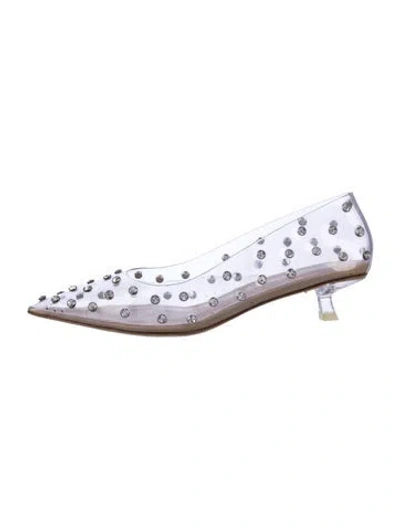 Pre-owned Cult Gaia Pvc Patterned Pumps In Transparent