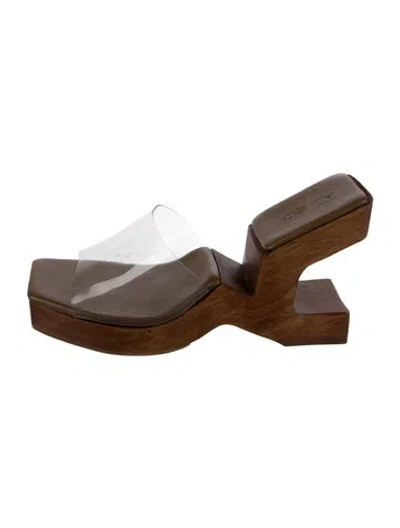 Pre-owned Cult Gaia Pvc Sandals In Brown