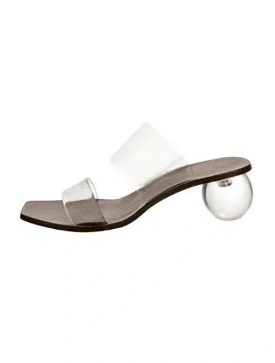 Pre-owned Cult Gaia Pvc Slides In Clear