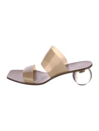 Pre-owned Cult Gaia Pvc Slides In Gray