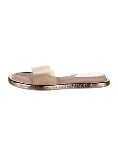 Pre-owned Cult Gaia Pvc Slides In Transparent