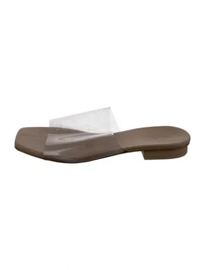 Pre-owned Cult Gaia Pvc Slides In Transparent