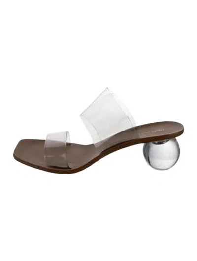 Pre-owned Cult Gaia Pvc Slides In Transparent