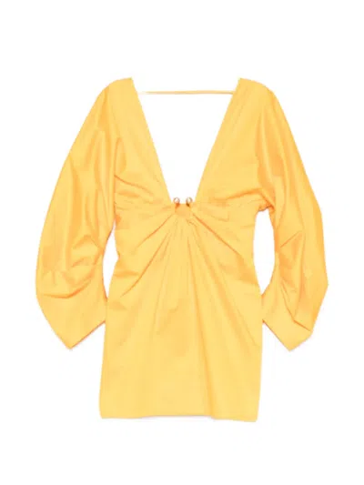 Cult Gaia Questra Hardware-detail Mini Dress In Orange
