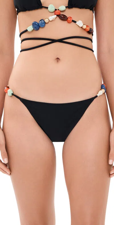Cult Gaia Quincy Bikini Bottoms Black