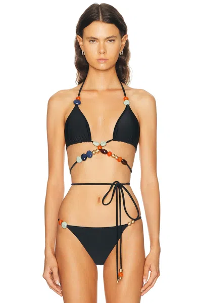 Cult Gaia Quincy Bikini Top In Black