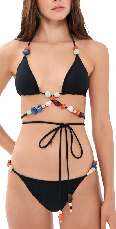 Cult Gaia Quincy Bikini Top Black