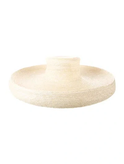 Pre-owned Cult Gaia Raffia Sun Hat In Neutral