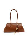 Cult Gaia Raia Beaded Shoulder Bag In Brown