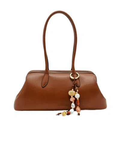 Cult Gaia Raia Shoulder Bag In Brown