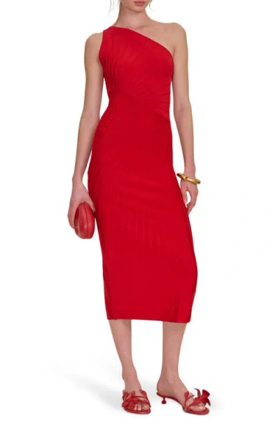 CULT GAIA CULT GAIA RAITH ONE-SHOULDER KNIT MIDI DRESS
