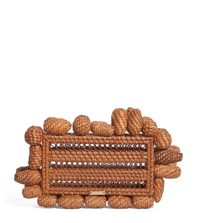 Cult Gaia Akira Clutch Bag In Marrone