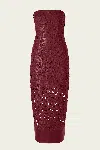 Cult Gaia Raylene Strapless Cutout Midi Dress In Red