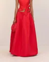 Cult Gaia Red Bubble Skirt In Ghermez