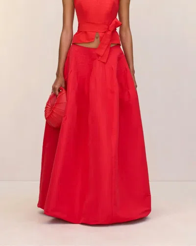 Cult Gaia Red Bubble Skirt In Ghermez