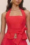 Shop Cult Gaia Red Halter Top In Ghermez