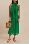 Cult Gaia Ree Dress In Green Wool And Polyester