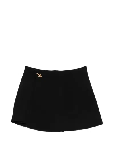 Cult Gaia Remia Wrap Mini Skirt In Black