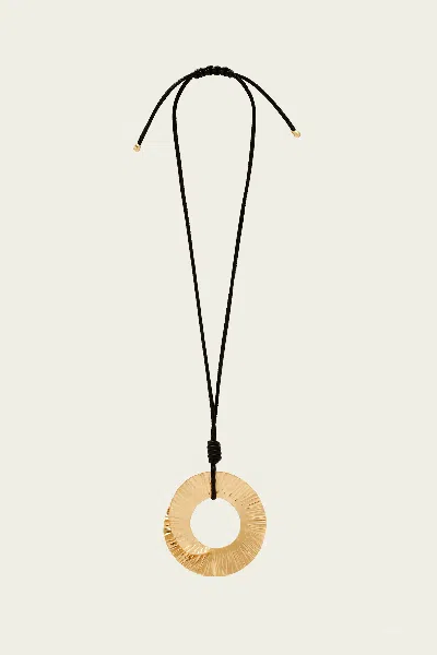 Cult Gaia Ren Necklace In Brushed Brass In Multi