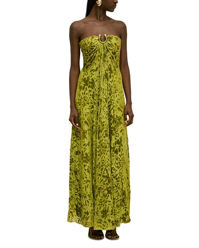 Cult Gaia Renay Strapless Dress In Green