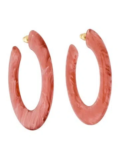 Pre-owned Cult Gaia Resin Hoop Earrings In Multi