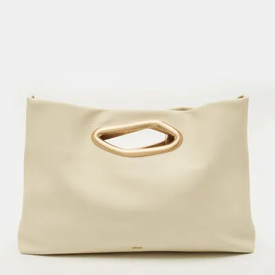 Pre-owned Cult Gaia Reza Off White Leather Tote