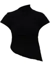 Cult Gaia Short-sleeved Sweater In Black